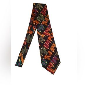 Les Copains silk print tie made in Italy